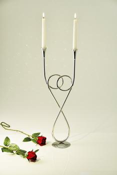 GUIDO NIEST Forever candlestick 2 flames- metal finish