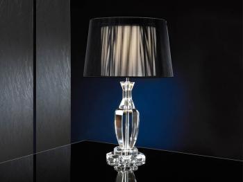 Corinto -Kit table lamp silver colour with shade