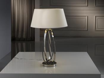 Orbita -Premium-Ovalos· table lamp, 1L., nickel
