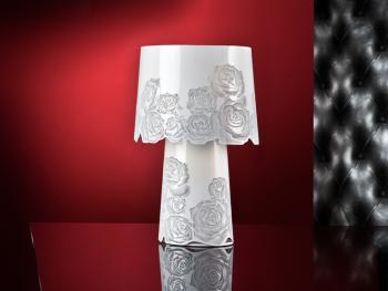 Roses· tablelamp, white
