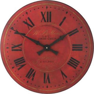Horloge murale rouge london - 50cm