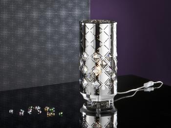 Alexia· lampe be table-acier et cristal