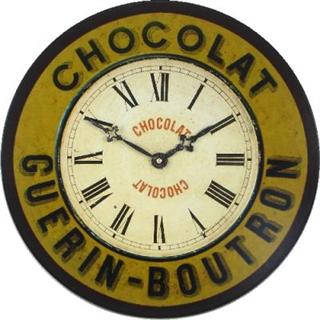 Chocolate Guerin-Boutron French Kitchen Wall Clock - 36cm