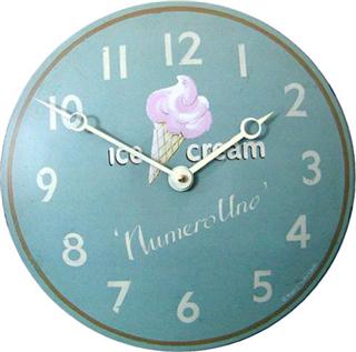 Convex Tin Clock, Numero Uno - 28cm