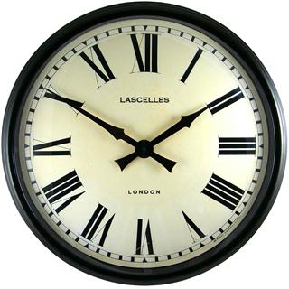 A Large Black Station Clock - 58cm