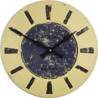 Large Enamel Blue Clock - 36cm