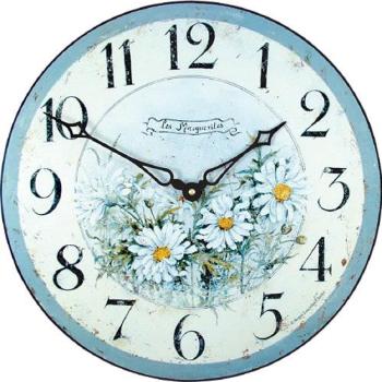 BROOKPACE LASCELLES Wild Daisies French Wall Clock - 36cm