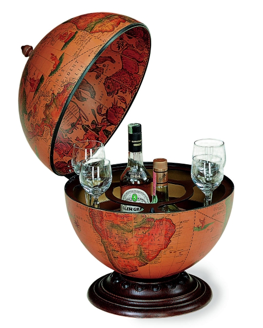 ZOFFOLI Desk globe with drinks cabinet - Classic