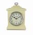 Horloge de cheminée en bois couleur crème - 22x19x6cm