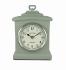 Green Wooden Mantel Clock - 22x19x6cm