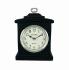 Black Wooden Mantel Clock - 22x19x6cm