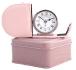 Fold Away Alarm, Genuine Leather Pink Case + Tin