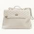 Mom white quilted bag with chain